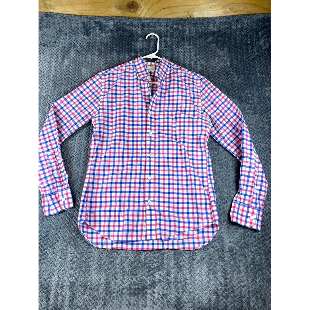 Bonobos Shirt Mens Small Multicolor Check Lightweight Long Sleeve Button Down
